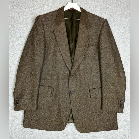 Jos. A. Bank Other - Jos‎ A Bank Blazer Sport Coat Mens 44 Regular Brown Wool Two Button Notch Lapel